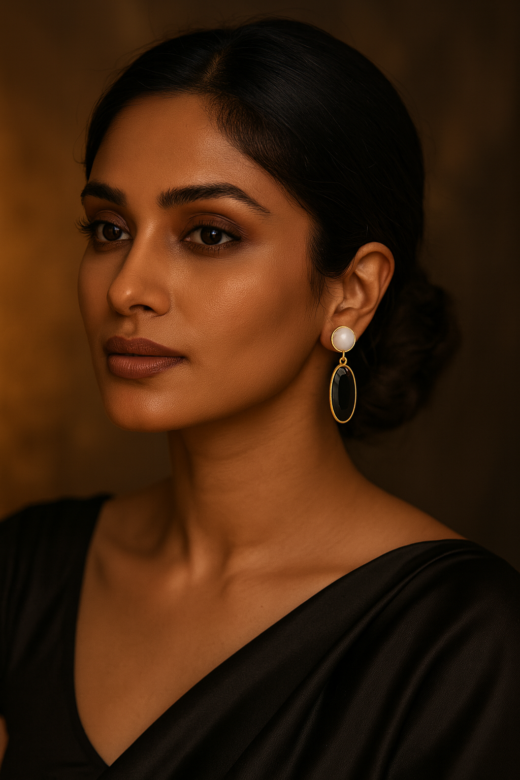 Pearl & Onyz Dangler Earing