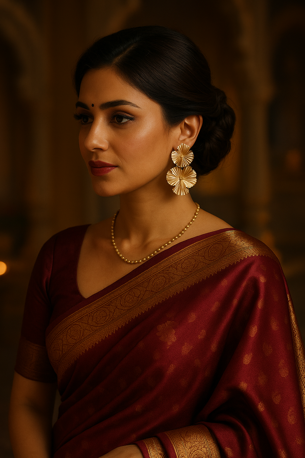 Dual Flower Design Earings