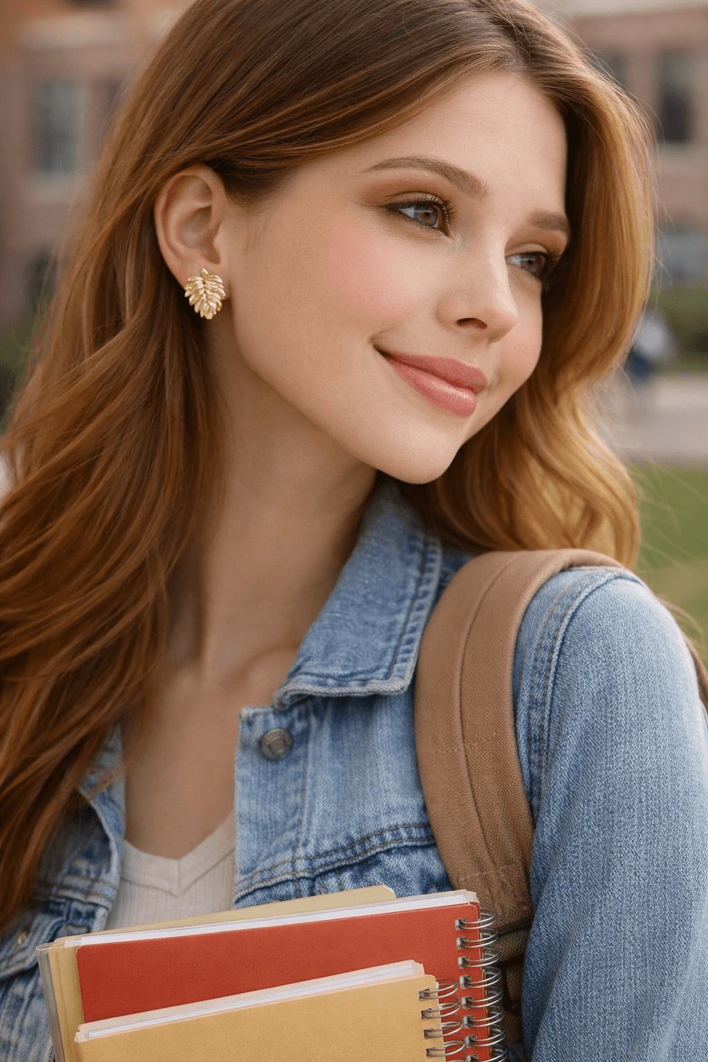 Gold Leaf Statement Earrings for Women | Stainless Steel Anti-Tarnish Designer Stud Earrings | Lightweight Elegant Party & Daily Wear Jewelry