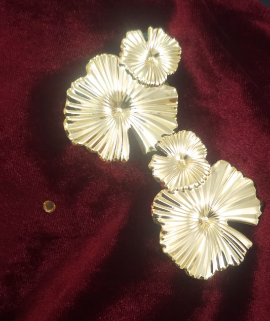 Dual Flower Design Earings